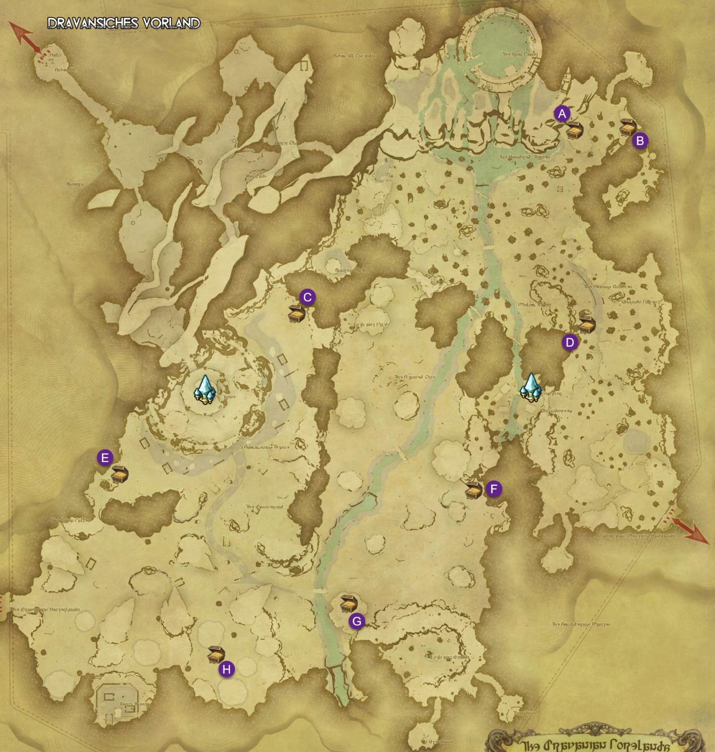 FFXIV Die Schatzsuche Vergilbte ArcheolederKarten · Crystal Universe