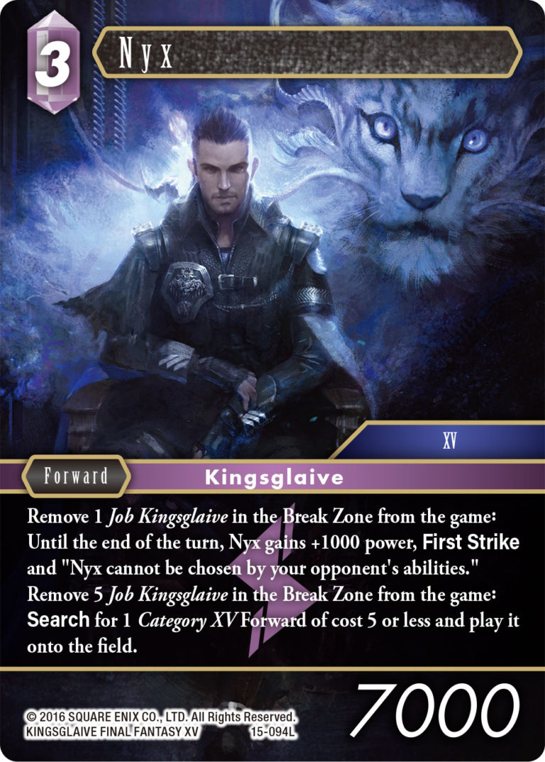 FFTCG Karte der Woche Crystal Dominion Nyx · Crystal Universe