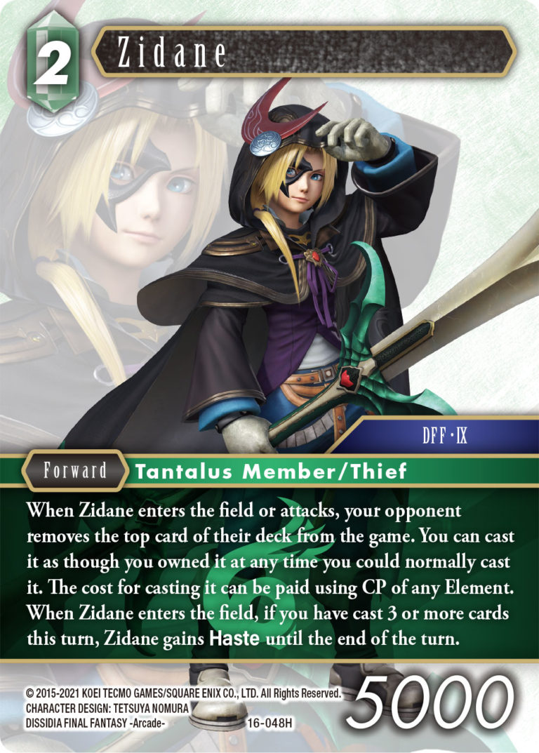 FFTCG Karte der Woche Emissaries of Light Zidane · Crystal Universe